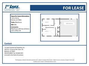 1225 27th St, Kenner, LA for lease Floor Plan- Image 1 of 12