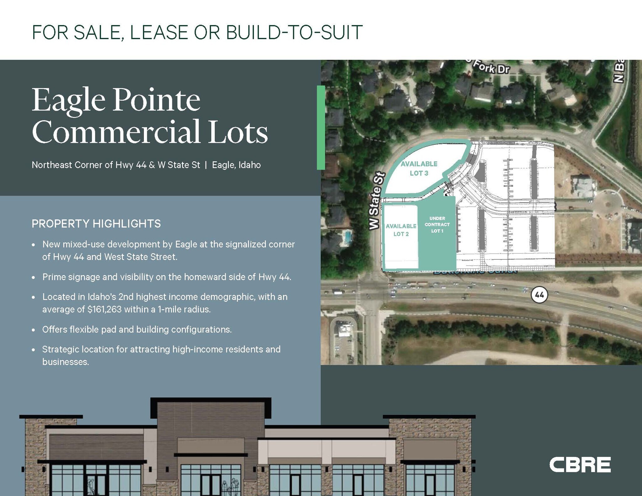 NEC of 44 and W State St. hwy, Eagle, ID for lease Primary Photo- Image 1 of 5