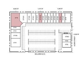 5702-5718 Bellaire Blvd, Houston, TX à louer Plan de site- Image 1 de 1