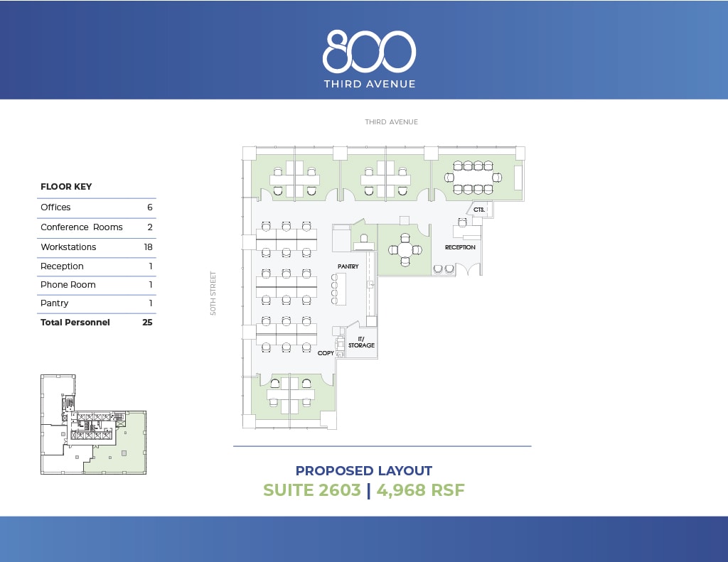 800 Third Ave, New York, NY à louer Plan d’étage- Image 1 de 5