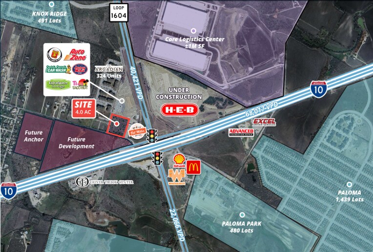 1604 E at IH-10 E, Converse, TX à vendre - Aérien - Image 2 de 5