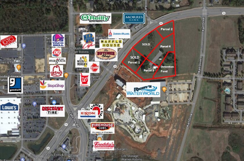 1030 Hwy 96, Warner Robins, GA à vendre - Aérien - Image 1 de 4