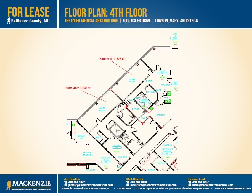 7505 Osler Dr, Towson, MD for lease Floor Plan- Image 1 of 1