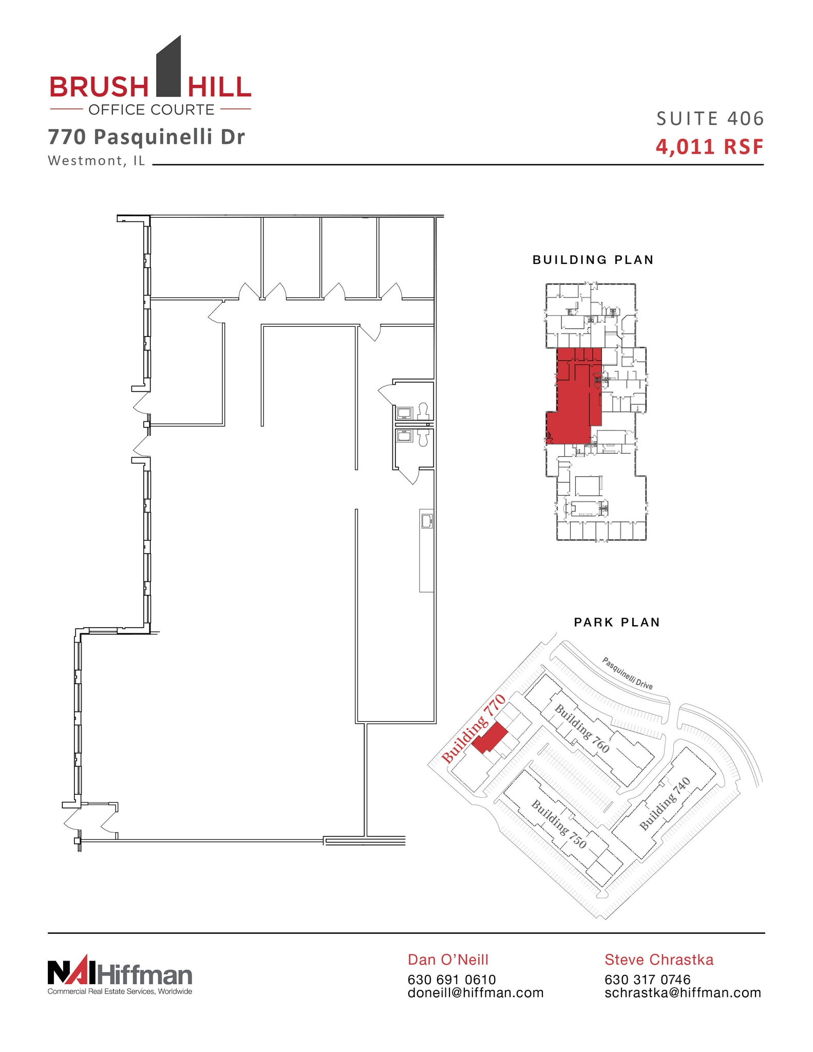 740 Pasquinelli Dr, Westmont, IL for lease Floor Plan- Image 1 of 2