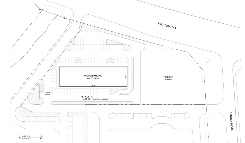 SWQ of FM 544 and Sanden Blvd., Wylie, TX à louer - Plan de site - Image 3 de 3