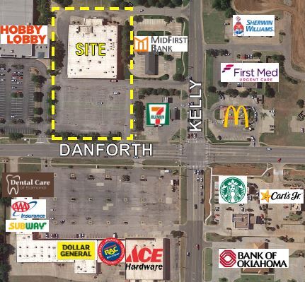 832-848 W Danforth Rd, Edmond, OK for lease - Aerial - Image 3 of 6