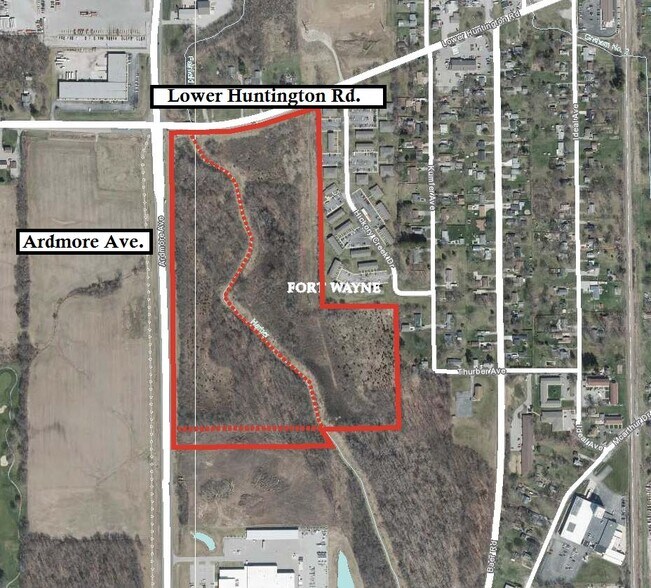 3521 Lower Huntington Rd, Fort Wayne, IN à vendre - Aérien - Image 2 de 2