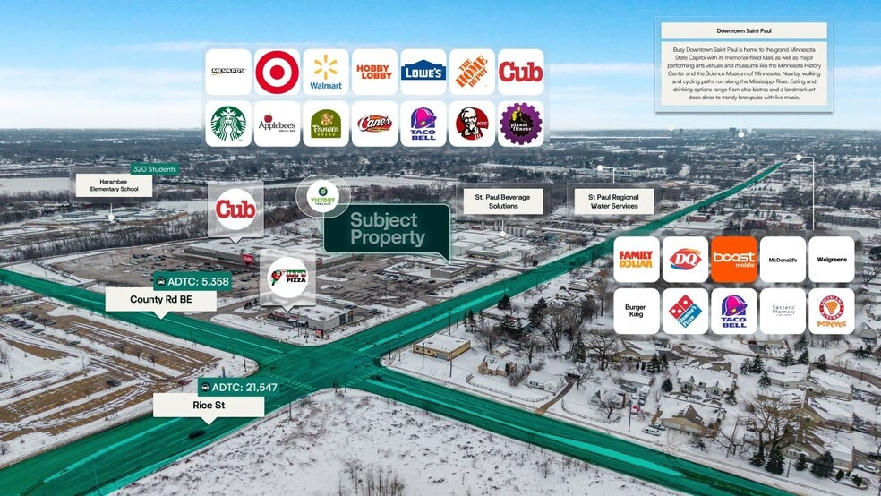 2128 Rice St, Saint Paul, MN for sale - Aerial - Image 3 of 3