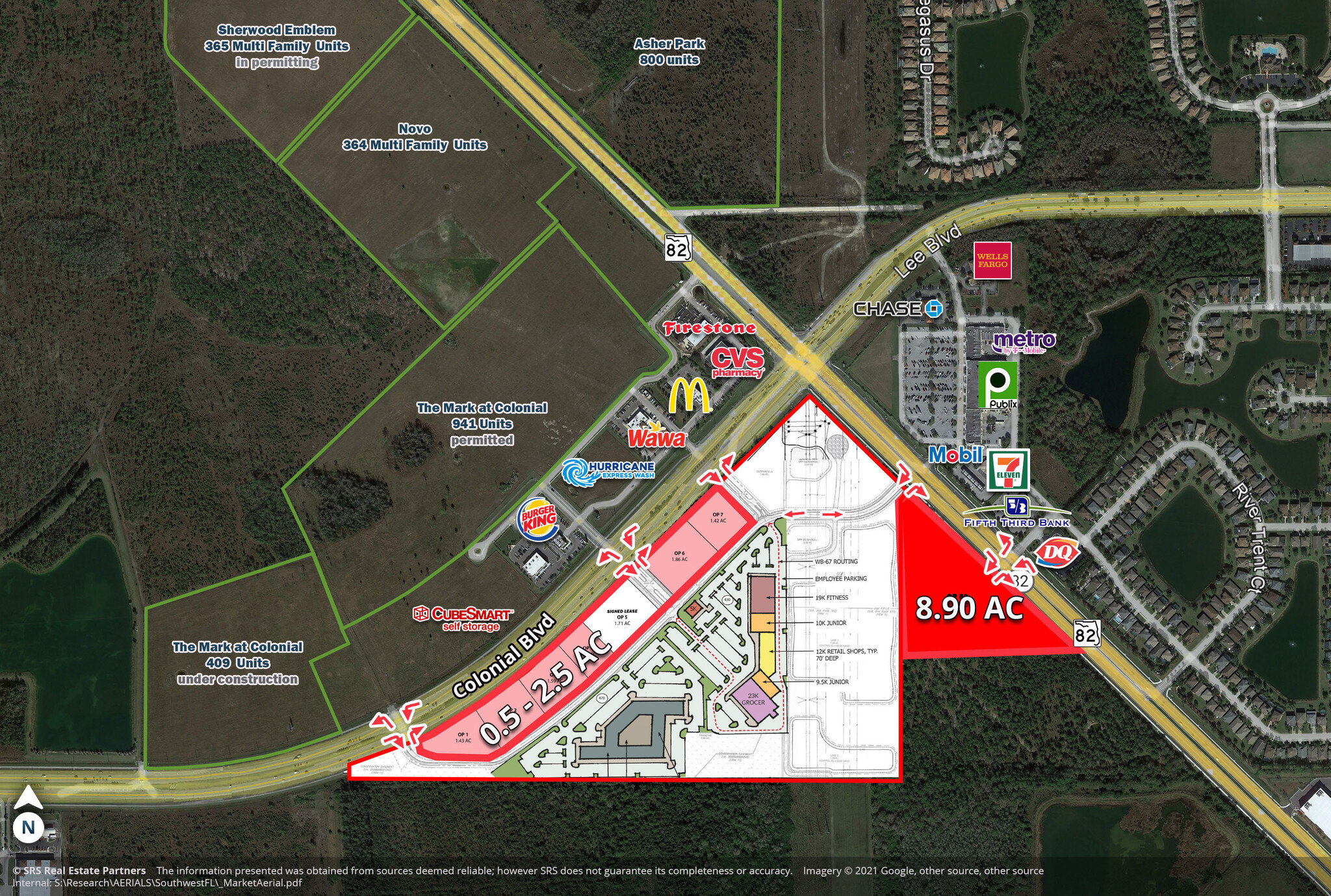 1100 Colonial Blvd, Fort Myers, FL for lease Aerial- Image 1 of 2