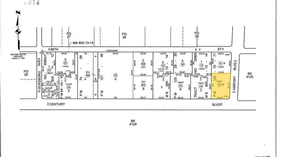 5901 W Century Blvd, Los Angeles, CA for lease - Plat Map - Image 2 of 15