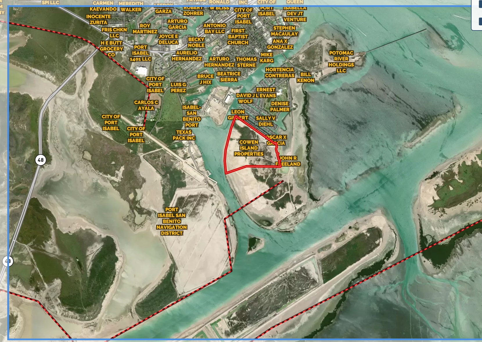 TBD Long Island -1, Port Isabel, TX à vendre Aérien- Image 1 de 6