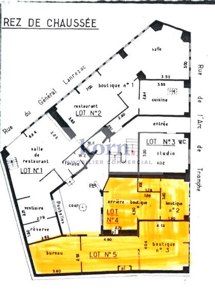Commerce de détail dans Paris à vendre - Plan d’étage - Image 2 de 2