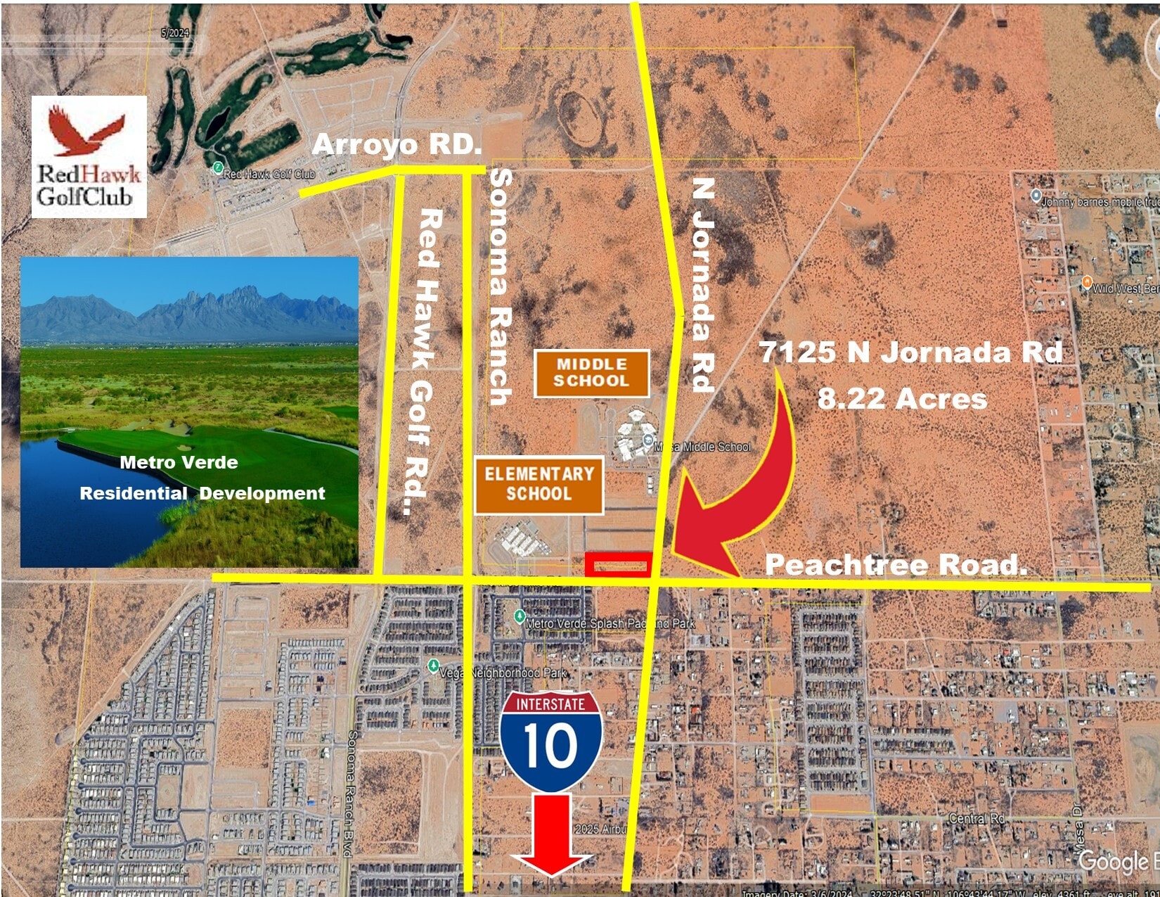 7125 Jornada Rd, Las Cruces, NM for sale Aerial- Image 1 of 2