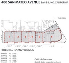 400-418 San Mateo Ave, San Bruno, CA for lease Floor Plan- Image 1 of 1