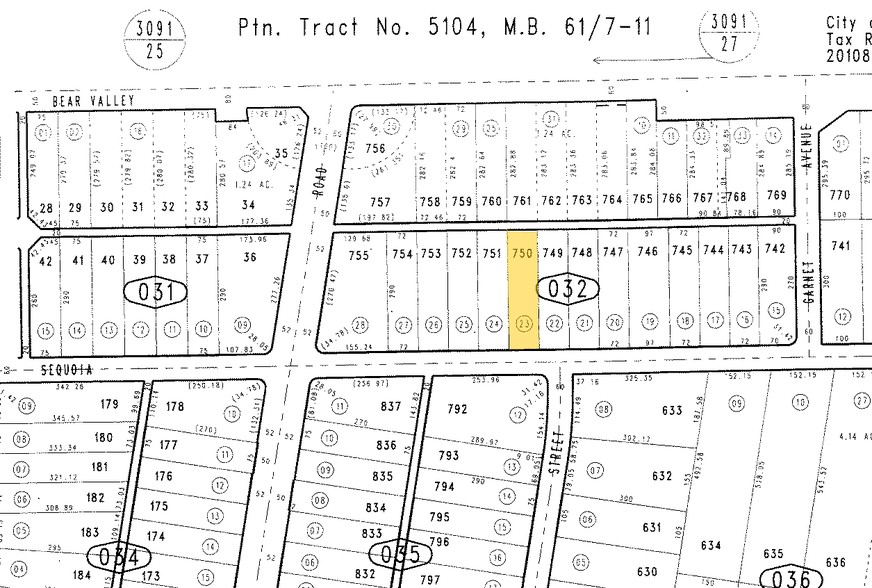 17096 Sequoia, Hesperia, CA for lease - Plat Map - Image 3 of 4