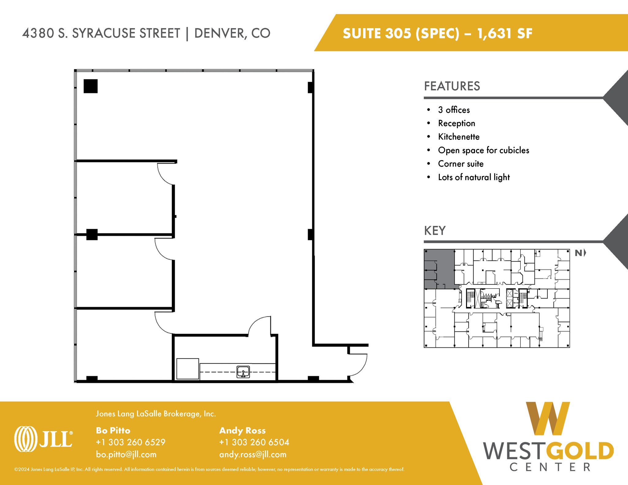 4380 S Syracuse St, Denver, CO à louer Plan d’étage- Image 1 de 1