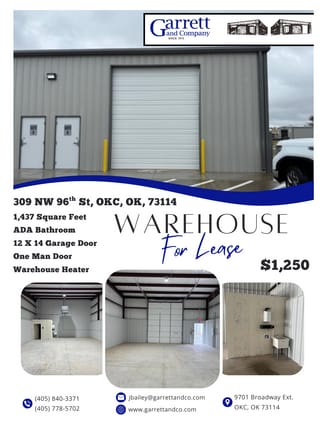 More details for 309 NW 96th St, Oklahoma City, OK - Industrial for Lease