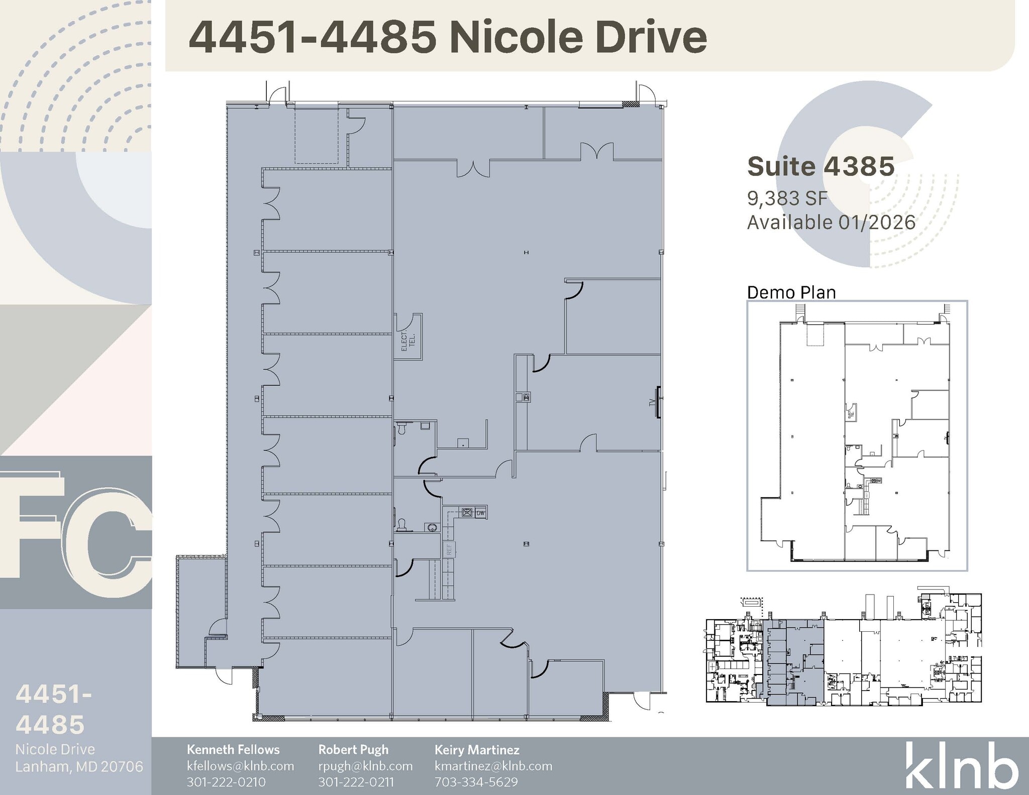 4351-4395 Nicole Dr, Lanham, MD for lease Floor Plan- Image 1 of 1