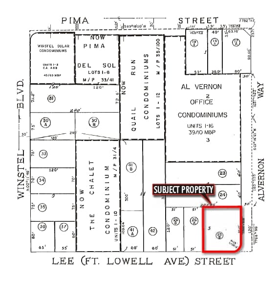 1601 N Alvernon Way, Tucson, AZ for lease - Plat Map - Image 2 of 5