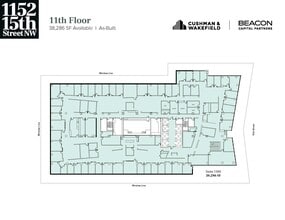 1152 15th St NW, Washington, DC à louer Plan d’étage- Image 1 de 3