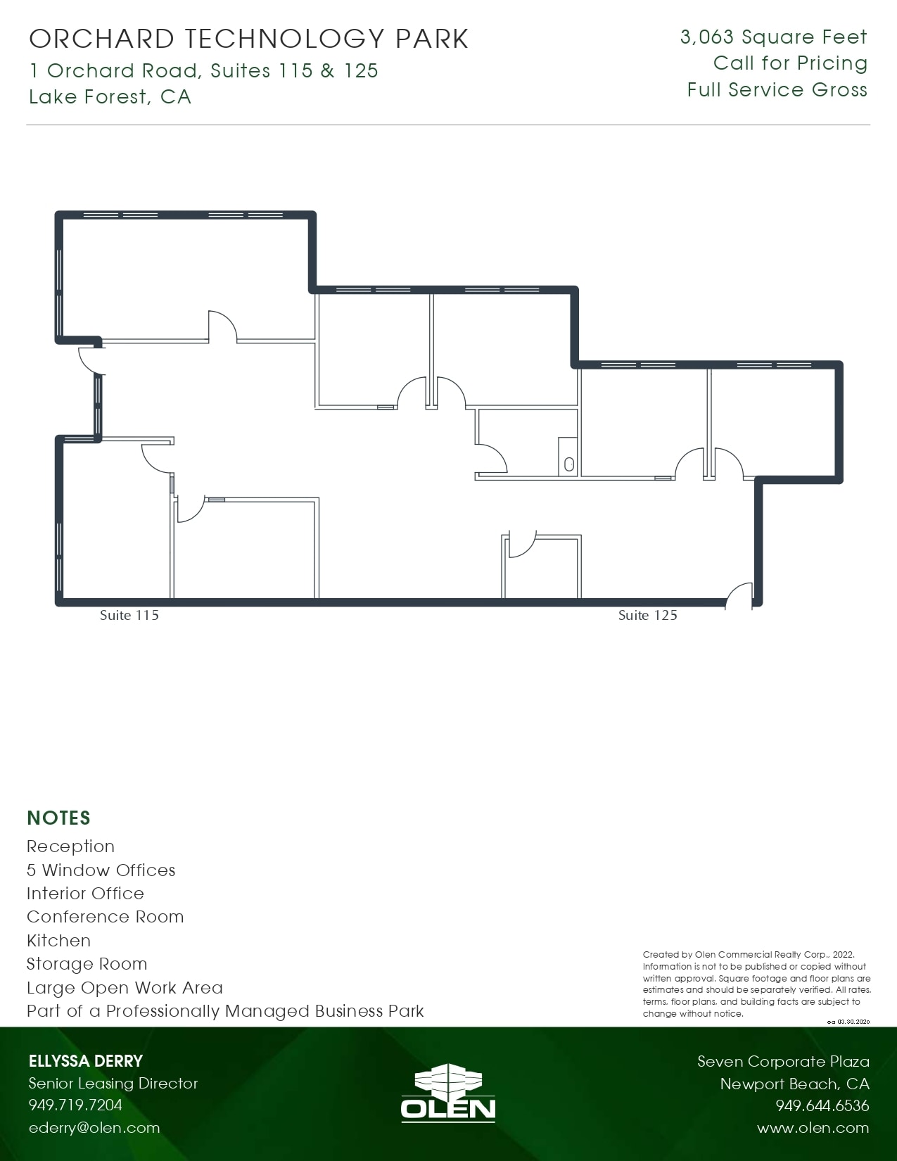 1-13 Orchard Rd, Lake Forest, CA à louer Plan d’étage- Image 1 de 1