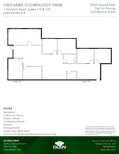 1-13 Orchard Rd, Lake Forest, CA à louer Plan d’étage- Image 1 de 1