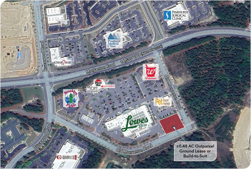 1752 Old Morganton Rd, Southern Pines, NC for lease - Aerial - Image 2 of 3