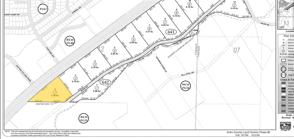 30 River Rd, Dayton, NV à vendre - Plan cadastral - Image 2 de 2