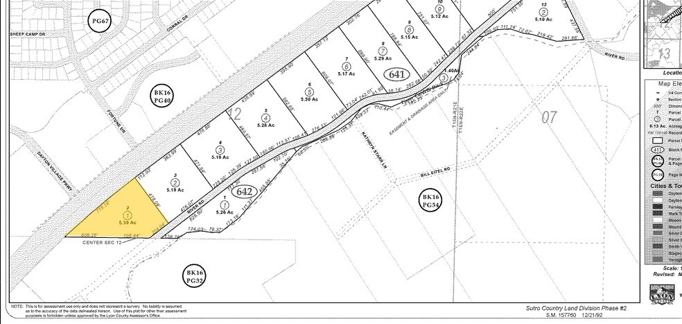 30 River Rd, Dayton, NV for sale - Plat Map - Image 2 of 2