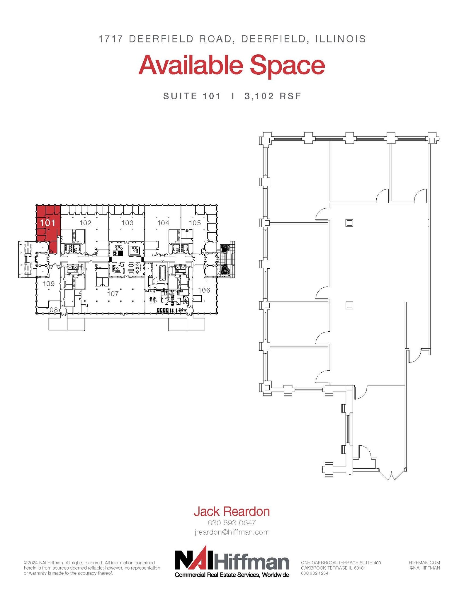1717 Deerfield Rd, Deerfield, IL for lease Floor Plan- Image 1 of 2