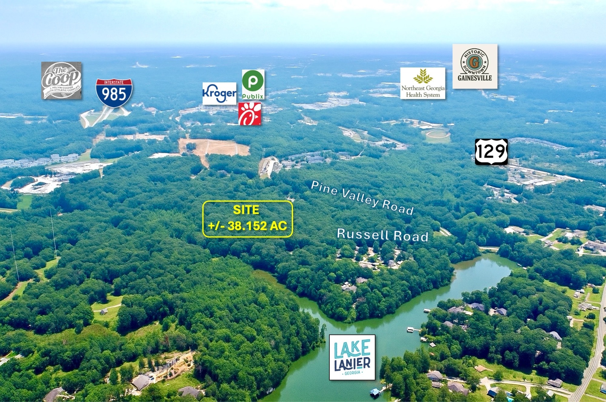 1291 Russell Rd, Gainesville, GA à vendre Aérien- Image 1 de 10