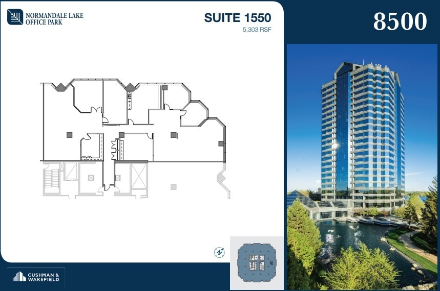 8000-8500 Normandale Lake Blvd, Bloomington, MN for lease Floor Plan- Image 1 of 2