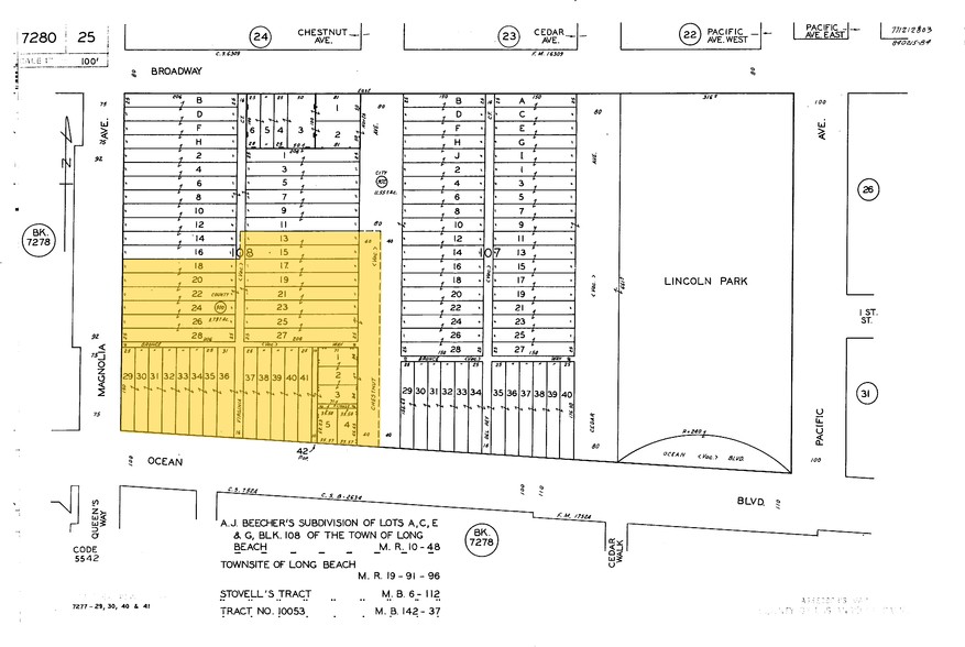 275 Magnolia Ave, Long Beach, CA for lease - Plat Map - Image 2 of 6