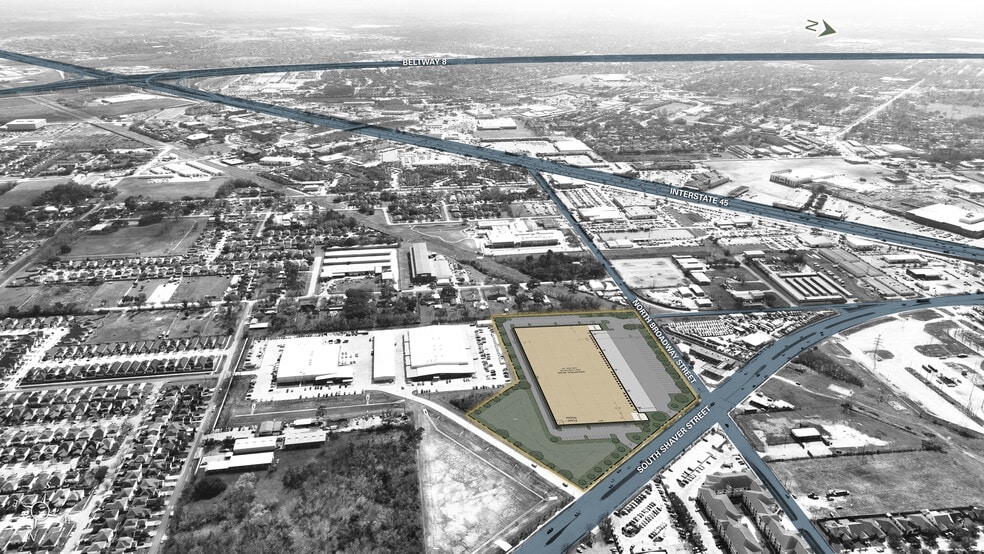 5535 South Shaver St, Houston, TX for sale - Aerial - Image 2 of 4