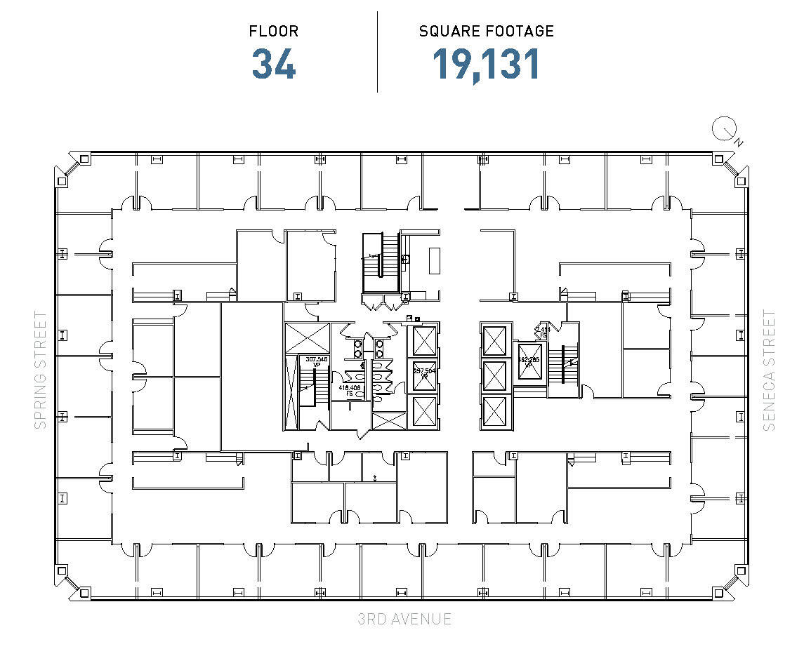 1111 3rd Ave, Seattle, WA à louer Plan d’étage- Image 1 de 1