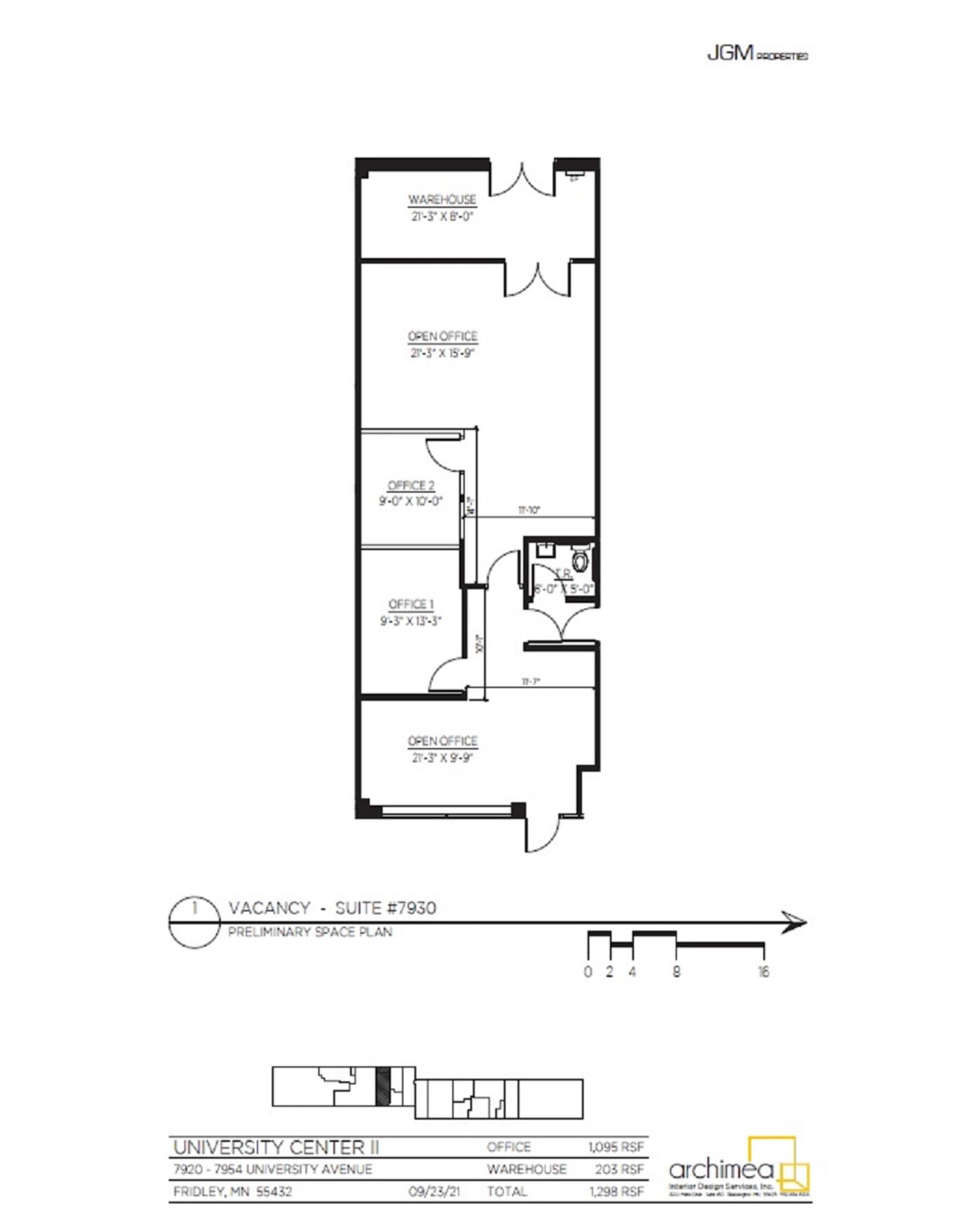 7920-7958 NE University Ave, Fridley, MN à louer Plan d’étage- Image 1 de 1