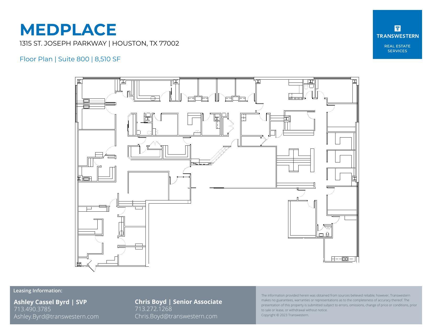 1315 St Joseph Pky, Houston, TX for lease Floor Plan- Image 1 of 1