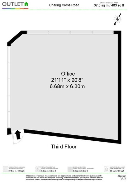 125 Charing Cross Rd, London à louer - Plan d’étage - Image 2 de 6