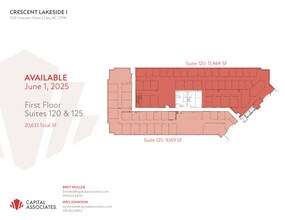 1225 Crescent Green Dr, Cary, NC à louer Plan d  tage- Image 1 de 1