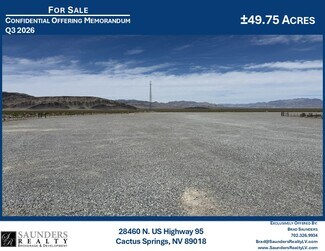 Plus de détails pour 28460 N US Highway 95, Indian Springs, NV - Terrain à vendre