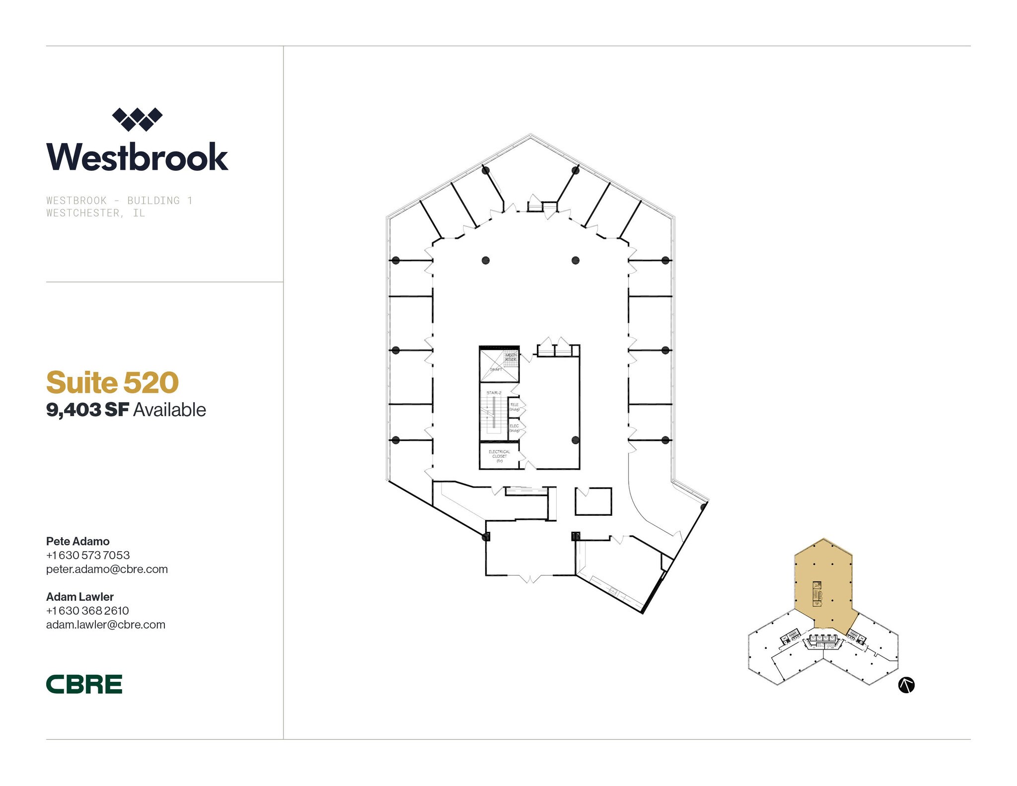 1 Westbrook Corporate Ctr, Westchester, IL for lease Floor Plan- Image 1 of 1
