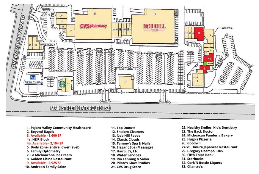 1820-1998 Main St, Watsonville, CA à louer - Plan de site - Image 2 de 4
