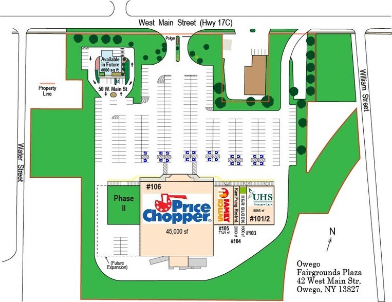 42 W Main St, Owego, NY à louer - Plan de site - Image 3 de 13