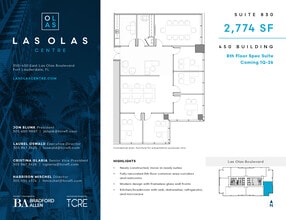 450 E Las Olas Blvd, Fort Lauderdale, FL à louer Plan d’étage- Image 1 de 2