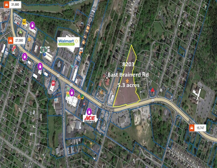 8203 E Brainerd Rd, Chattanooga, TN à vendre - Aérien - Image 1 de 23