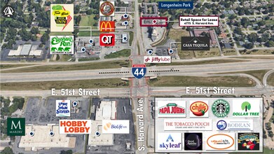 4775 S Harvard Ave, Tulsa, OK - AERIAL map view