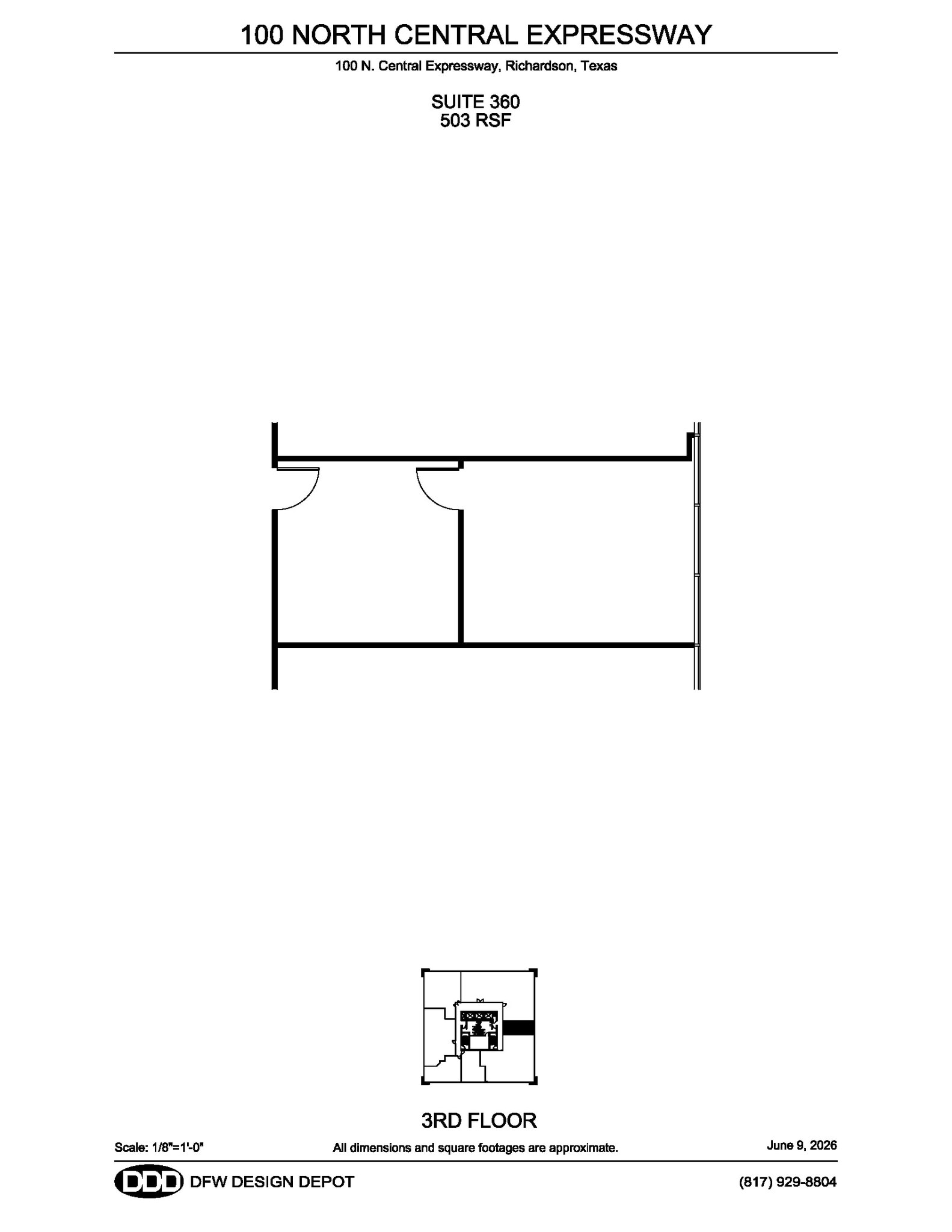100 N Central Expy, Richardson, TX for lease Floor Plan- Image 1 of 2