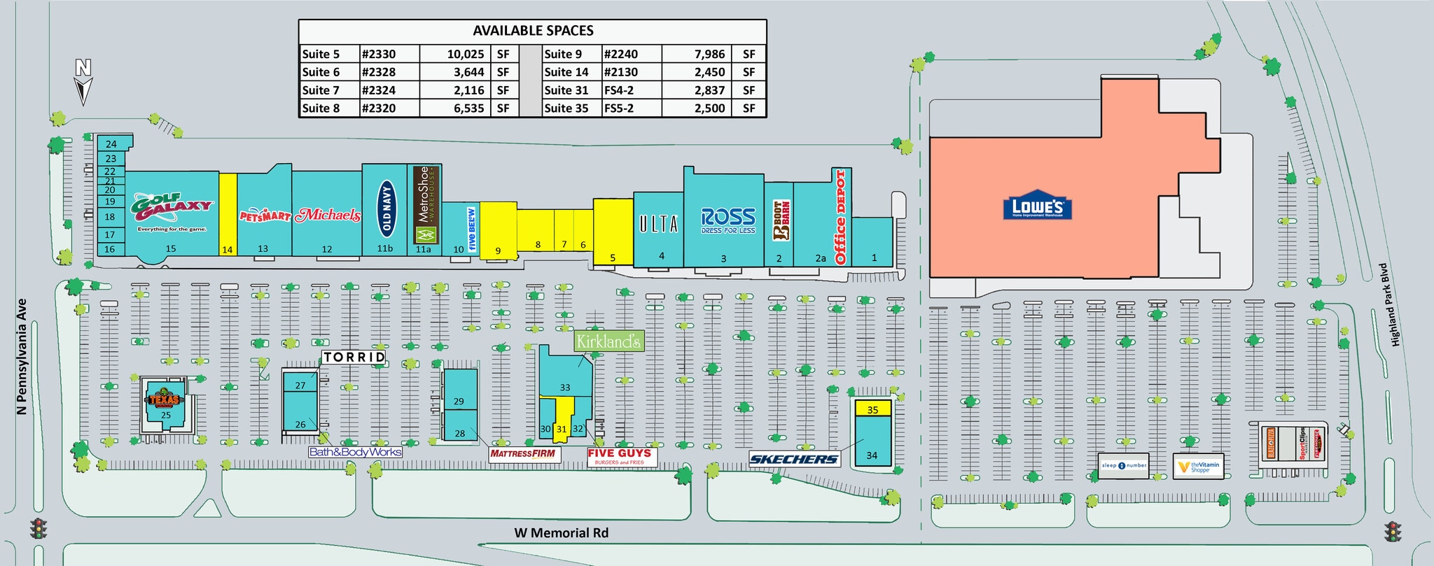 2300 W Memorial Rd, Oklahoma City, OK for lease Site Plan- Image 1 of 1