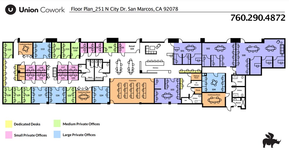 210 E Barham Dr, San Marcos, CA à louer - Plan d’étage - Image 1 de 1
