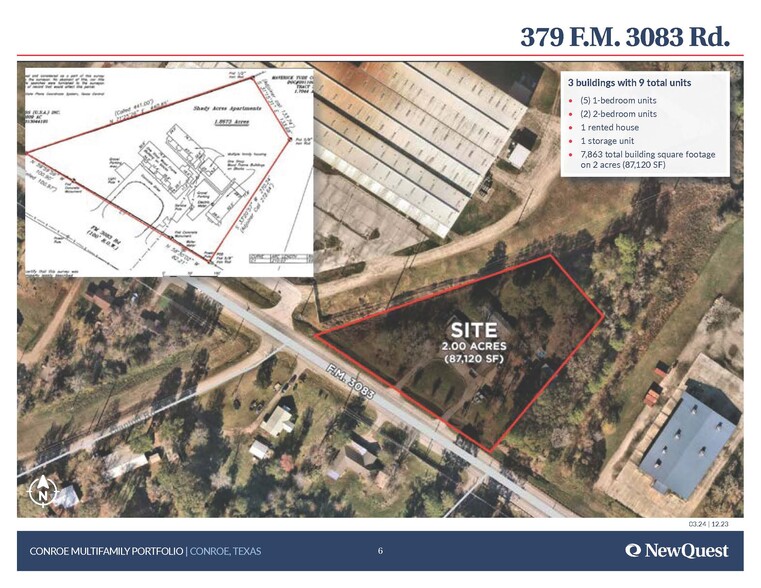 379 FM 3083 Rd, Conroe, TX à vendre - Plan de site - Image 2 de 4